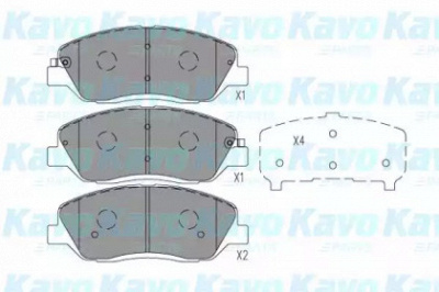 KAVO PARTS bp7507 -  Комплект тормозных колодок, дисковый тормоз